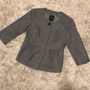 J.Crew gray peplum suiting jacket